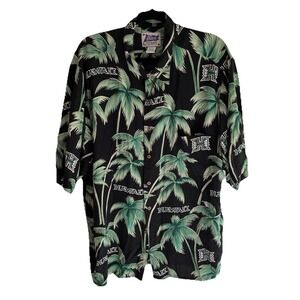 Men's XXL Reyn Spooner Hawaii Rainbow Warriors Hawaiian‎ Button Up Shirt Aloha